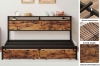 Picture of CASPIAN Platform Bed Frame with Storage Headboard, Drawers and Charging Station in Queen Size 