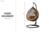 Picture of MAYA Rattan Outdoor Hanging Egg Chair (Brown)