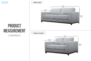 Picture of SIESTA Fabric Sofa Range (Sandstone) - 2 Seater (Loveseat)