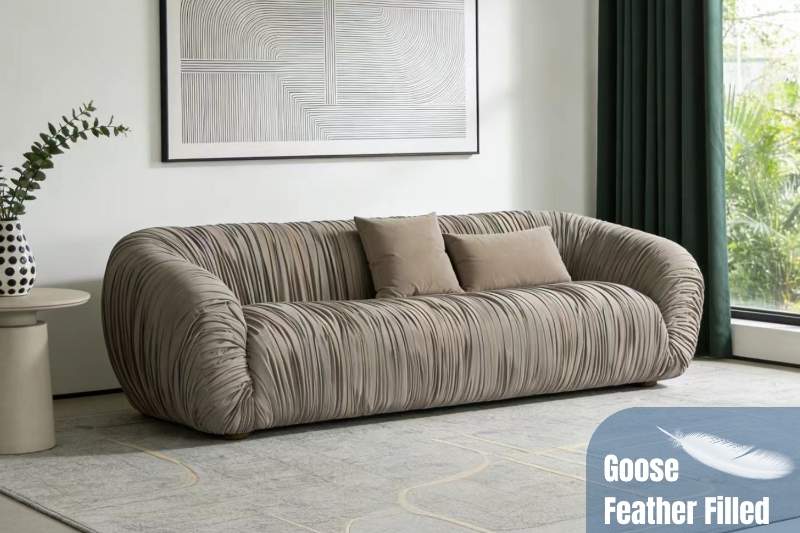 Picture of MOCHA 4 Seater Goose Feather Filled Farbic Sofa