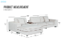 Picture of MIRANDA Modular Sofa with Ottoman & Console Power & USB Ports - Water Resistant