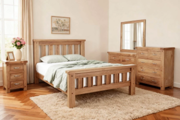 Picture of WESTMINSTER 3PC/4PC/5PC Solid Oak Bedroom Combo in Queen/Eastern King Size