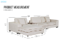 Picture of MIRANDA Modular Sofa with Ottoman & Console Power & USB Ports - Water Resistant