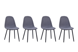Picture of EMBER Dining Chair with Powder-Coated Metal Legs - 4 Chairs in 1 Carton