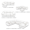 Picture of FEATHERSTONE Feather-Filled Modular Sofa Set  - (3x) Corner + (2x) 1.5 Seat Armless + (1x) Ottoman