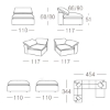 Picture of FEATHERSTONE Feather-Filled Modular Sofa Set  - (3x) Corner + (2x) 1.5 Seat Armless 