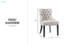 Picture of HALMYN High Back Dining Chair (Light Grey)