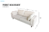 Picture of VALAND Corduroy 3-Seater Sofa (Beige)