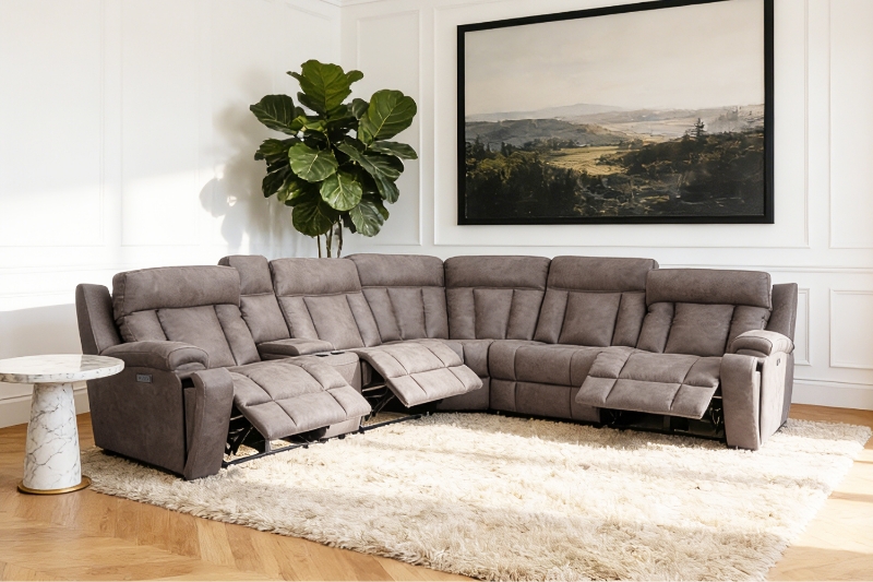Picture of EVERETT Zero Gravity Power Reclining Sectional Sofa with USB Charging & Cup Holders