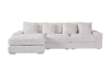 Picture of WINSTON Premium Fabric Modular Sectional Sofa (Beige) - Chaise Facing Left (3PC Set)