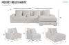 Picture of WINSTON Premium Fabric Modular Sectional Sofa (Beige) -  Chaise Facing Right (3PC Set)