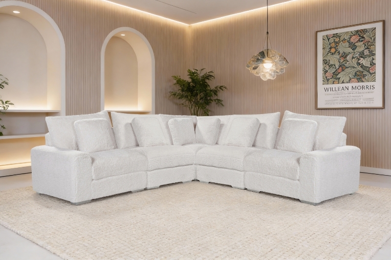 Picture of WINSTON Premium Fabric Modular Sofa (Beige) - 5PC Big Corner Set