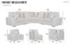 Picture of WINSTON Premium Fabric Modular Sofa (Beige) - 5PC Big Corner Set