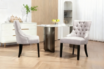 Picture of HALMYN High Back Dining Chair (Light Grey) -2PC