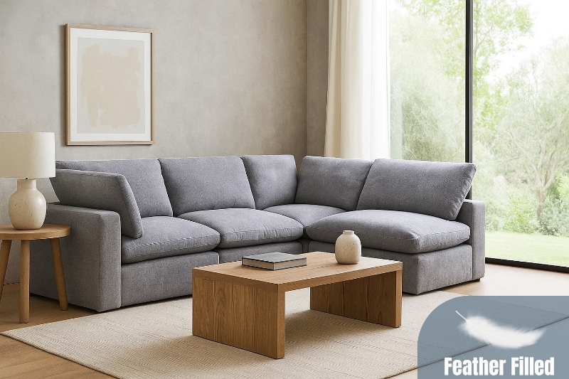 Picture of FAIRFIELD Feather-Filled Sectional Modular Sofa Range - 4PC Combo Set (Armlessx2 + Cornerx2)