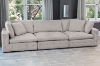 Picture of [FLOOR MODEL CLEARANCE] SUSSEX Memory Foam 4-Seater Extra Large Sofa with Ottoman (Light Gray)