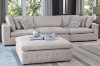 Picture of [FLOOR MODEL CLEARANCE] SUSSEX Memory Foam 4-Seater Extra Large Sofa with Ottoman (Light Gray)