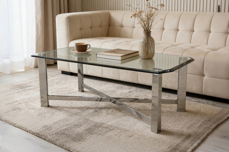 Picture of GLINT 50" Tempered Glass Top Coffee Table