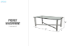 Picture of GLINT 50" Tempered Glass Top Coffee Table