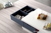 Picture of [FLOOR MODEL CLEARANCE] HANIMONT 47" Coffee Table with LED Lights (Swivel Storage/High Gloss White Top)