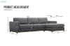 Picture of [FLOOR MODEL CLEARANCE] SIESTA Sectional Sofa (Dark Gray) - Chaise Facing Left
