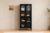 Picture of STARK Steel Frame 2-Arched Door Accent Glass Display Cabinet (Black)