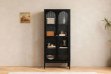 Picture of STARK Steel Frame 2-Arched Door Accent Glass Display Cabinet (Black)