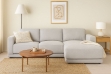 Picture of [FLOOR MODEL CLEARANCE] HUGO Feather Filled Sectional Sofa (Dust, Water & Oil Resistant) - Chaise Facing Right