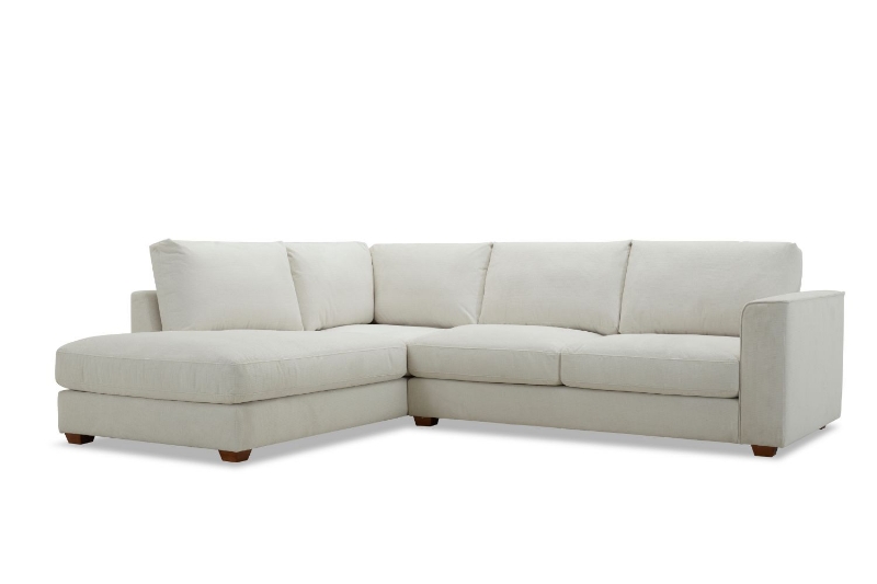 Picture of [FLOOR MODEL CLEARANCE] HEARTLAND Feather Filled Fabric Sectional Sofa - Chaise Facing Left