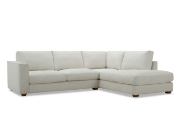 Picture of [FLOOR MODEL CLEARANCE] HEARTLAND Feather Filled Fabric Sectional Sofa - Chaise Facing Right