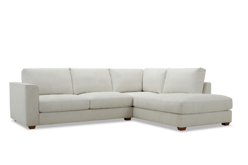 Picture of [FLOOR MODEL CLEARANCE] HEARTLAND Feather Filled Fabric Sectional Sofa - Chaise Facing Right