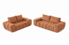 Picture of FABIEN 3/2 Seater Fabric Compressed Sofa Range (Brown) 