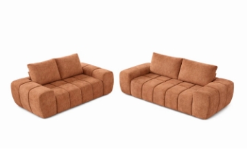 Picture of FABIEN 3/2 Seater Fabric Compressed Sofa Range (Brown) 