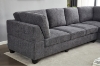 Picture of LIBERTY Premium Chenille Fabric Sectional Sofa (Dark Grey) - Chaise Facing Right