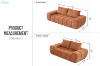 Picture of FABIEN 3/2 Seater Fabric Compressed Sofa Range (Brown)  - Loveseat+Sofa Set