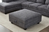 Picture of LIBERTY Premium Chenille Fabric Sectional Sofa (Dark Grey) - Chaise Facing Left with Storage Ottoman