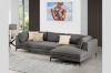 Picture of [FLOOR MODEL CLEARANCE] AMELIE Fabric Sectional Sofa (Dark Grey) - Chaise Facing Left without Ottoman