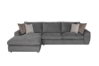 Picture of [FLOOR MODEL CLEARANCE] HAYVA Feather-Filled Fabric Sectional Sofa - Chaise Facing Left
