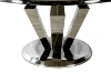 Picture of [FLOOR MODEL CLEARANCE] NUCCIO 59" Marble Top Stainless Round Dining Table (Light Gray)
