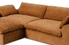 Picture of ELDEL Chenille Fabric Compressed Sofa with Ottoman (Brown)