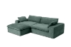 Picture of ELDEL Chenille Fabric Compressed Sofa with Ottoman (Green) 