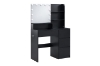 Picture of JOANNA Dressing Table with LED Bulb Mirror/Power Station without Stool (Black)