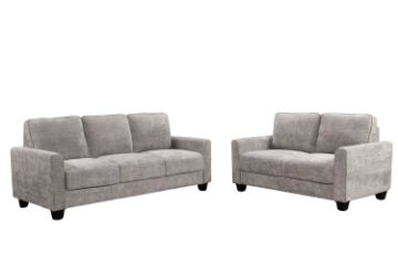 Picture of ANTONIA Fabric Sofa Range (Grey) - Loveseat + Sofa Set
