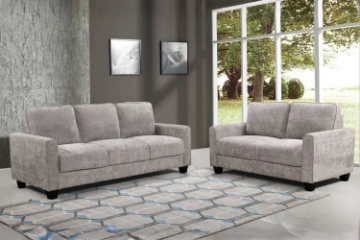 Picture of ANTONIA Fabric Sofa Range (Grey) - Loveseat + Sofa Set