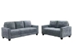 Picture of ANTONIA Fabric Sofa Range (Blue) - Loveseat + Sofa Set