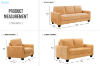 Picture of ANTONIA Fabric Sofa Range (Yellow) - Armchair + Loveseat + Sofa Set