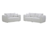 Picture of RIVANO 3/2 Seater Fabric Sofa Range (Off-White) - Loveseat + Sofa Set