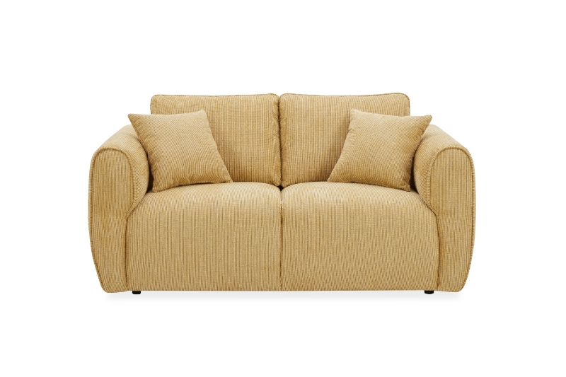 Picture of RIVANO 3/2 Seater Fabric Sofa Range (Yellow) - Loveseat