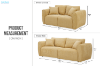 Picture of RIVANO 3/2 Seater Fabric Sofa Range (Yellow) - Loveseat +Sofa Set