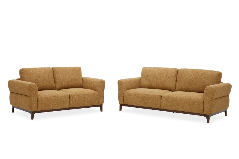 Picture of SPHERE 3/2 Seater Fabric Sofa Range (Brown) - Loveseat + Sofa Set